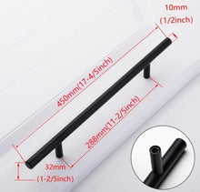 将图片加载到图库查看器，Stainless Steel Kitchen Door Cabinet T Bar Handle Pull Knob cabinet Knobs Furniture Handle Cupboard Drawer Handle Stainless Steel Hollow Bar Drawer Pulls Cupboard Knob for Kitchen Furniture Hardware
