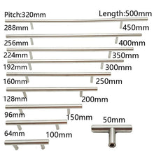 将图片加载到图库查看器，Stainless Steel Kitchen Door Cabinet T Bar Handle Pull Knob cabinet Knobs Furniture Handle Cupboard Drawer Handle Stainless Steel Hollow Bar Drawer Pulls Cupboard Knob for Kitchen Furniture Hardware
