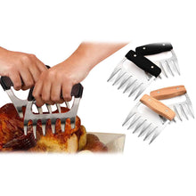 Load image into Gallery viewer, Stainless Steel Meat-Shredding Claws with Wooden Handle
