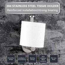 Load image into Gallery viewer, Stainless Steel Nail-free Wall Mounted Toilet Paper Holder Kitchen Tissue Paper Holder Toilet Roll Dispenser For Bathroom Toilet Paper Holder Toilet Paper roll Holder Self Adhesive+Super Glue  Stainless Steel No Drilling For Bathroom Bedroom Kitchen
