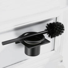 Load image into Gallery viewer, Stainless Steel Toilet Brush Holder Black Wall Mounted Toilet Bowl Brush Holder For Bathroom Cleaning Kit
