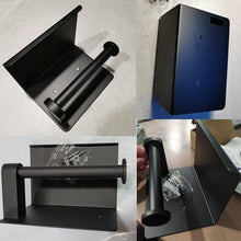 Load image into Gallery viewer, Stainless Steel Toilet Paper Holder Bathroom Wall Mount WC Paper Phone Holder Shelf Towel Roll shelf Accessories Toilet Paper Holder With Phone Shelf Aluminum Bathroom Accessories Tissue Roll Dispenser Storage Rack, Wall Mounted Modern Paper Towel Adapter
