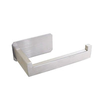 Load image into Gallery viewer, Stainless Steel Toilet Roll Holder Self Adhesive In Bathroom Tissue Paper Holder Black Finish Easy Installation No Screw Toilet Paper Holder Matte Black Toilet Tissue Roll Holders Dispenser And Hangers Wall Mounted For Bathroom And Kitchen
