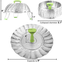 将图片加载到图库查看器，Stainless Steel Vegetable Steamer Basket
