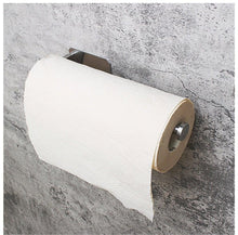 将图片加载到图库查看器，Stainless Steel Wall Toilet Paper Roll Holder Black Silver Self Adhesive Toilet Paper Holder for Bathroom Stick Wall Towel Rack

