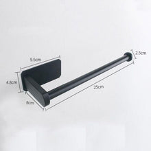 将图片加载到图库查看器，Stainless Steel Wall Toilet Paper Roll Holder Black Silver Self Adhesive Toilet Paper Holder for Bathroom Stick Wall Towel Rack
