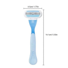 Load image into Gallery viewer, Stainless Steel Women's Hair Razor with 8 Replacement Blades

