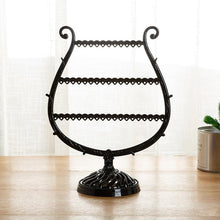将图片加载到图库查看器，Stand Jewelry Display Organizer Earrings Pendants Bracelets Jewelry Holder With Wooden Base Earrings Storage Rack Metal Jewelry Storage Stand Necklace Rack Ornaments Display Stand Shopping Earring Stand
