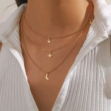 Load image into Gallery viewer, Star Moon Multi-layer Pendant Necklace
