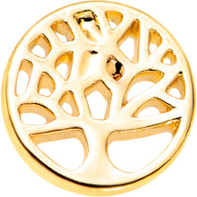 Load image into Gallery viewer, 1/4 Gold Tone Tree of Life Cutout Tragus Cartilage Earring

