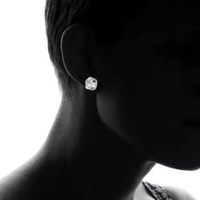 Load image into Gallery viewer, Sterling Silver Floating Stones Caged Earrings with Swarovski Crystals
