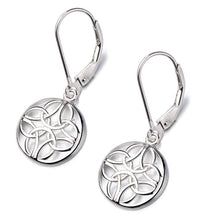 将图片加载到图库查看器，Sterling Silver Lever-Back Celtic Earrings
