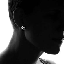 将图片加载到图库查看器，Sterling Silver Paw Stud Earrings
