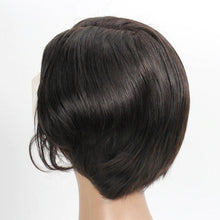 将图片加载到图库查看器，Straight Pixie Cut Wig Side Part Lace Front Human Hair Wigs Pre-plucked for Black Women Brazilian Bob Wig Transparent Lace Wigs Human Hair Wigs For Black Women Gifts for Girlfriends
