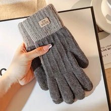 将图片加载到图库查看器，Stretch Knit Wool Full Finger Mittens
