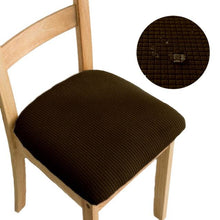 Load image into Gallery viewer, Stretchy Removable Washable Upholstered Chair Seat Slipcover Protector Waterproof Removable Dining Chair Seat Cover Jacquard Stretch Chair Seat Cushion Slipcover For Dining Room Kitchen Banquet
