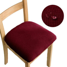 Load image into Gallery viewer, Stretchy Removable Washable Upholstered Chair Seat Slipcover Protector Waterproof Removable Dining Chair Seat Cover Jacquard Stretch Chair Seat Cushion Slipcover For Dining Room Kitchen Banquet

