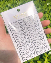 将图片加载到图库查看器，Stripe Line Nail Sticker Decal Thin Lining Line Art Self-Adhesive Peel Off Silver /Gold /White /Black Gold Stickers Accessories Strip Line Nail Decal Self-Adhesive 3D Wave Decal Decoration Metallic Curve Design Decoration for Women Girls
