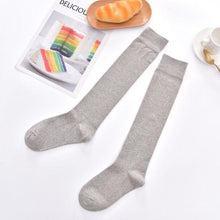 将图片加载到图库查看器，Striped Long Warm Thigh High Stockings Women's Casual Tube Thigh High Socks for School Over Knee High Socks for girls
