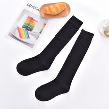 将图片加载到图库查看器，Striped Long Warm Thigh High Stockings Women's Casual Tube Thigh High Socks for School Over Knee High Socks for girls
