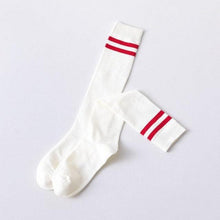 将图片加载到图库查看器，Striped Long Warm Thigh High Stockings Women's Casual Tube Thigh High Socks for School Over Knee High Socks for girls

