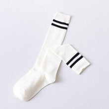 将图片加载到图库查看器，Striped Long Warm Thigh High Stockings Women's Casual Tube Thigh High Socks for School Over Knee High Socks for girls
