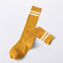 将图片加载到图库查看器，Striped Long Warm Thigh High Stockings Women's Casual Tube Thigh High Socks for School Over Knee High Socks for girls
