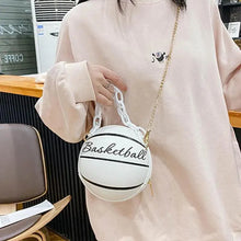 将图片加载到图库查看器，Stunning Ball Purses For Teenagers And Women Stylish Shoulder Bags, Crossbody Chain Hand Bags Personalit Leather Pink Basketball Bag For Females
