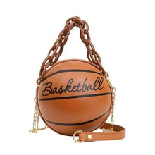 将图片加载到图库查看器，Stunning Ball Purses For Teenagers And Women Stylish Shoulder Bags, Crossbody Chain Hand Bags Personalit Leather Pink Basketball Bag For Females
