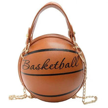 将图片加载到图库查看器，Stunning Ball Purses For Teenagers And Women Stylish Shoulder Bags, Crossbody Chain Hand Bags Personalit Leather Pink Basketball Bag For Females
