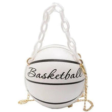 将图片加载到图库查看器，Stunning Ball Purses For Teenagers And Women Stylish Shoulder Bags, Crossbody Chain Hand Bags Personalit Leather Pink Basketball Bag For Females
