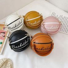 将图片加载到图库查看器，Stunning Ball Purses For Teenagers And Women Stylish Shoulder Bags, Crossbody Chain Hand Bags Personalit Leather Pink Basketball Bag For Females
