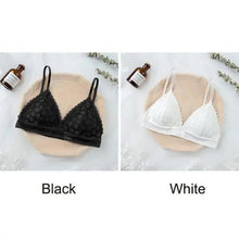 将图片加载到图库查看器，Stunning Hot Look Women's Lace Bra No Steel Ring Beauty Back comfor Wrapped Chest Comfortable Daisy Brassiere Stretch Triangle Cup Padded Underwear 1/2Pcs
