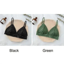 将图片加载到图库查看器，Stunning Hot Look Women's Lace Bra No Steel Ring Beauty Back comfor Wrapped Chest Comfortable Daisy Brassiere Stretch Triangle Cup Padded Underwear 1/2Pcs
