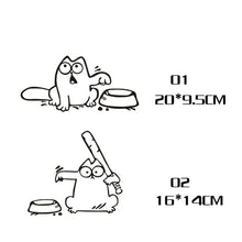 Load image into Gallery viewer, Styling The Feeding Cartoon Car Fuel Cap Stickers Funny Cat Lover Decal Vinyl Sticker Decals Accessories Cat Hungry Cat Feed Me! Vinyl Decal White Funny Cat Stickers For Cars
