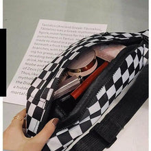 Load image into Gallery viewer, Stylish And Fashionable Fanny Bag For Women Rave Festival Bum Travel Waist Pack Black And White Checkered
