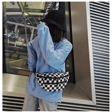 Load image into Gallery viewer, Stylish And Fashionable Fanny Bag For Women Rave Festival Bum Travel Waist Pack Black And White Checkered
