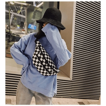 Load image into Gallery viewer, Stylish And Fashionable Fanny Bag For Women Rave Festival Bum Travel Waist Pack Black And White Checkered
