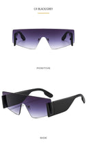 Load image into Gallery viewer, Stylish Big Rimless Classic Sunglasses In Square Shape For Women &amp; Men New Oversize &amp; Retro Style Sunglasses  Rectangle Shape Eyewear Shades Oversized Fashion Sunglasses For Women
