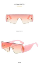 Load image into Gallery viewer, Stylish Big Rimless Classic Sunglasses In Square Shape For Women &amp; Men New Oversize &amp; Retro Style Sunglasses  Rectangle Shape Eyewear Shades Oversized Fashion Sunglasses For Women
