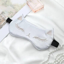 Load image into Gallery viewer, Stylish Cat Eye And Ear Design Pure Silk Double-side Shading Eyeshade Sleeping Eye Mask Blindfolds Eyeshade Health Sleep Shield Light
