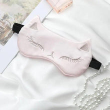 Load image into Gallery viewer, Stylish Cat Eye And Ear Design Pure Silk Double-side Shading Eyeshade Sleeping Eye Mask Blindfolds Eyeshade Health Sleep Shield Light
