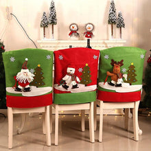 将图片加载到图库查看器，Stylish Chair Covers Christmas Santa Claus Chair Back Cover Christmas Dining Dinner Table Decoration New Year Party Supplies Dining Table Decoration for Home New Year Party
