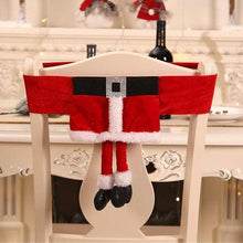 将图片加载到图库查看器，Stylish Chair Covers Christmas Santa Claus Chair Back Cover Christmas Dining Dinner Table Decoration New Year Party Supplies Dining Table Decoration for Home New Year Party
