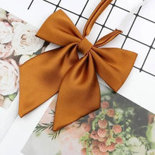 Load image into Gallery viewer, Stylish Colorful Women‘s Shirts Bowtie Ladies Girl School Wedding Party Bowtie For Women  Adjustable Pre-tied Solid Color Handmade Bowties for Women
