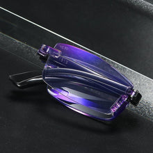 将图片加载到图库查看器，Stylish Fashionable  Blue Light Blocking Rimless Reading Glasses Women Men Simple Modern Square Frameless Diopters Glasses Frameless Reading Glasses Blue Light Blocking Rimless Computer Reader Lightweight Anti Glare Filter Eyeglasses
