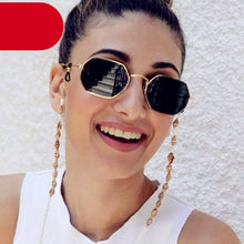 将图片加载到图库查看器，Stylish Hexagon Trendy Colorful Sunglasses For Women New Metal Luxury Summer Eyewear Women New Stainless Steel Lightweight Frame Cool Style Outdoor Travel UV Glasses
