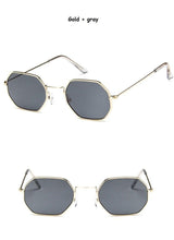 将图片加载到图库查看器，Stylish Hexagon Trendy Colorful Sunglasses For Women New Metal Luxury Summer Eyewear Women New Stainless Steel Lightweight Frame Cool Style Outdoor Travel UV Glasses
