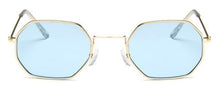 将图片加载到图库查看器，Stylish Hexagon Trendy Colorful Sunglasses For Women New Metal Luxury Summer Eyewear Women New Stainless Steel Lightweight Frame Cool Style Outdoor Travel UV Glasses
