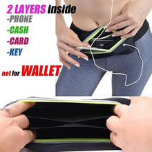 Load image into Gallery viewer, Stylish Hidden Waist Bag Sports Phone Men's Belt Bag Ultra-Thin Waterproof Mini Fanny Pack Black Reflective Runners Belt Jogging Pocket Belt
